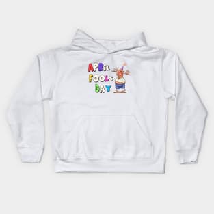 April Fools Day. A teasing joker. Kids Hoodie